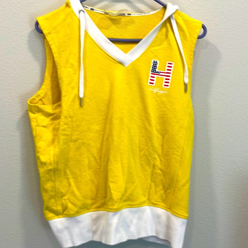 Tommy Hilfiger Women's Sport Sleeveless Hoodie Top - Lemonade